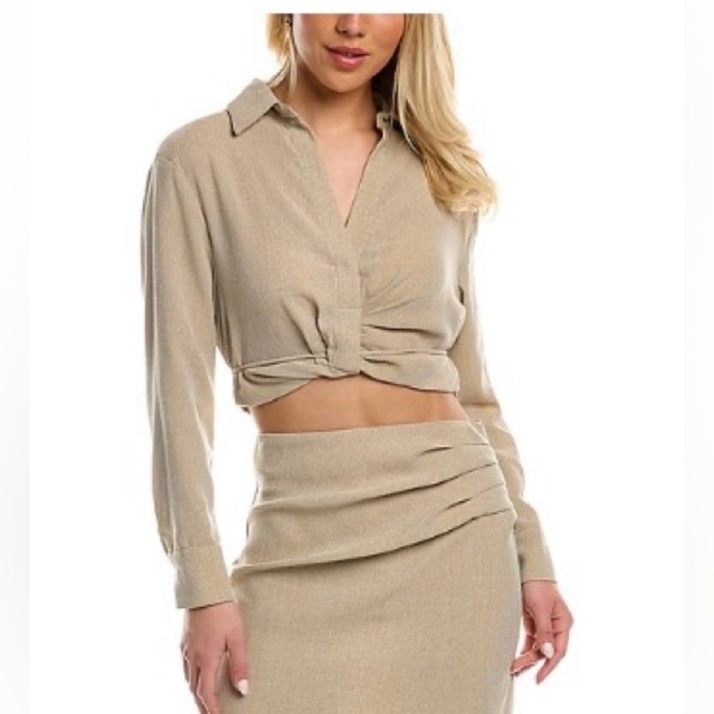 ASTR the Label Perry Linen-Blend Top & Midi Skirt